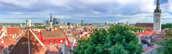 Tallinn Estland Juli 2017 Stadtaufnahme Aus Toompea Tallin Zieht Jährlich — Stockfoto