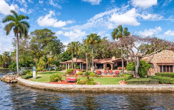 Beautiful Homes City Canals Fort Lauderdale — Stock Photo, Image