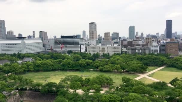 Osaka Japan Mai 2016 Stadtansicht Aus Der Luft Von Der — Stockvideo