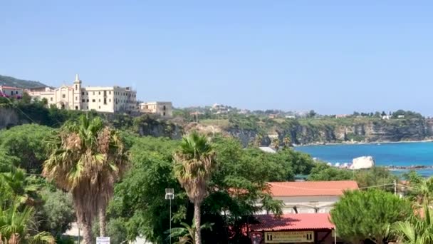 Ciudad Turística Tropea Coast Calabria Italia Vídeo — Vídeos de Stock