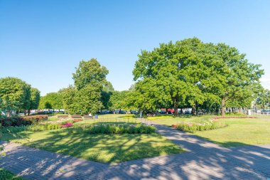 Yaz aylarında güzel şehir parkı