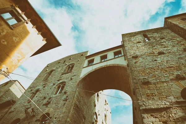 Volterra Olaszország Egy Téli Napon Régi Középkori Épületek — Stock Fotó