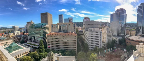 Portland Agosto 2017 Vista Panorámica Ciudad Portland Atrae Millones Personas — Foto de Stock