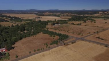 Oregon kırsal, ABD, güneşli havadan görünümü 