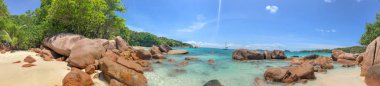 Panoramik Anse Lazio, Praslin - Seyşeller.