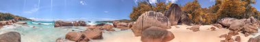 Panoramik Anse Lazio, Praslin - Seyşeller.