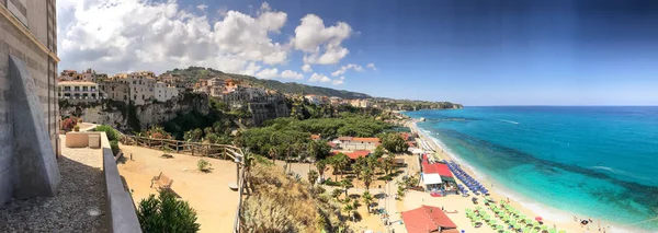 Panoramautsikt Över Tropea Kusten Från Klostret Kalabrien — Stockfoto