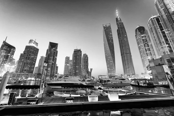 Dubai Emirati Arabi Uniti Dicembre 2016 Dubai Marina Edifici Luci — Foto Stock