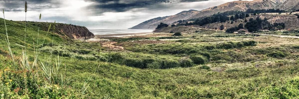 Панорамний Вид Нерівні Точка Cabrillo Шосе Big Sur Каліфорнія Сша — стокове фото