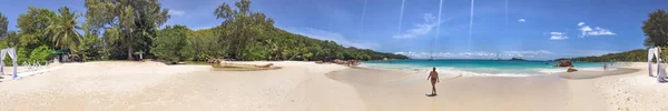 Panoramisch Uitzicht Van Anse Lazio Praslin Seychellen — Stockfoto