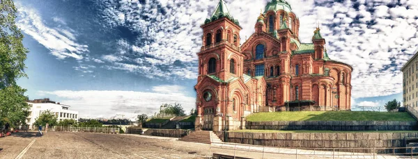 Τον Καθεδρικό Ναό Uspenski Ελσίνκι Πανοραμική Θέα — Φωτογραφία Αρχείου