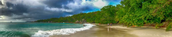 Panoramic View Anse Lazio Praslin Seychelles — Stock Photo, Image