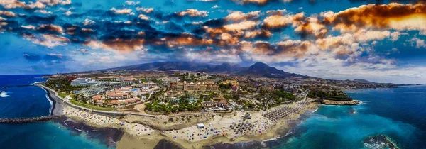 Aerial Panoramic View Las Americas Beach Tenerife Spain — Stock Photo, Image