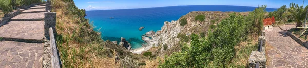 Vista Panorâmica Bela Costa Sul Itália Temporada Verão — Fotografia de Stock