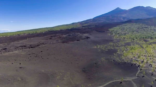 Teide Vulkanen Tenerife Flygfoto Solig Dag — Stockfoto