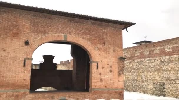 Pisa Strada Edifici Antichi Coperti Neve Italia — Video Stock