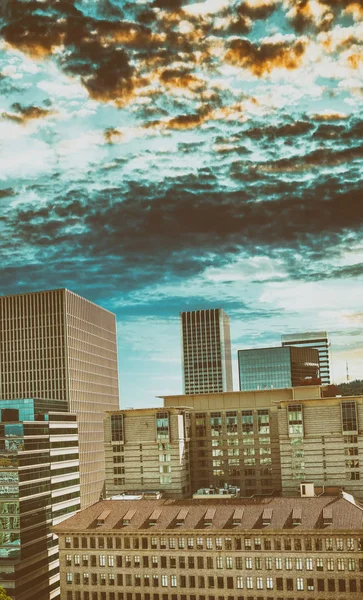 Buildings Downtown Dusk Portland Usa — Stock Photo, Image