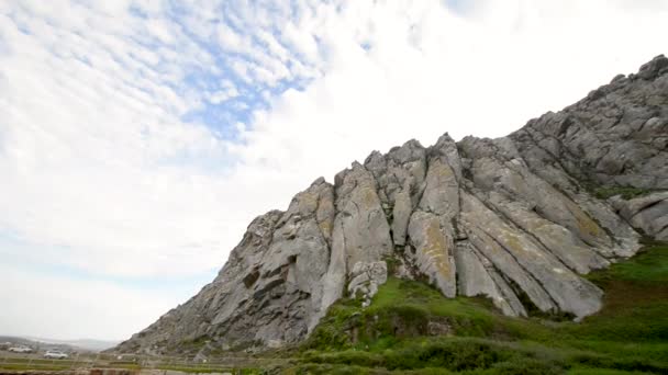 Morro Rock Vulkanische Plug Morro Bay Californië Pacific Coast Verenigde — Stockvideo