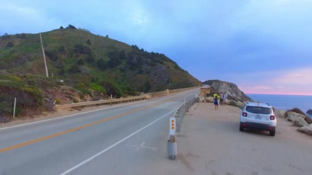 Big Sur Niesamowite Wybrzeża California Stany Zjednoczone Ameryki Wideo — Wideo stockowe