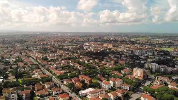 Panoramisch Luchtfoto Van Pisa Stad Platteland Toscane Italië — Stockvideo