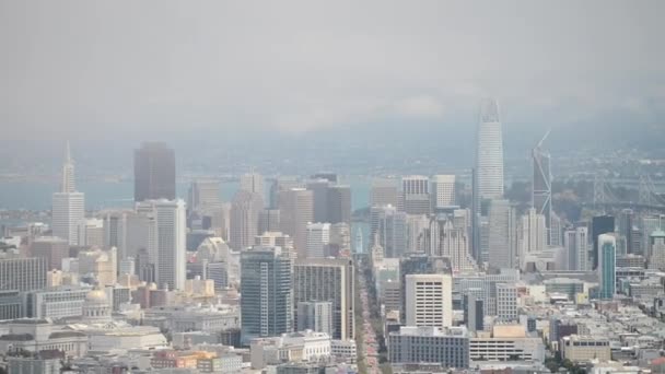 Letecký Pohled San Francisco Skyline Kalifornie Usa Video — Stock video