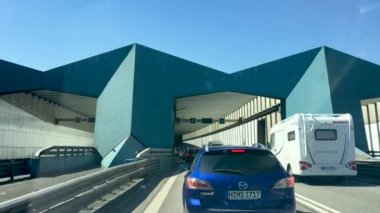 modern otomobil tünel, video hareketli 