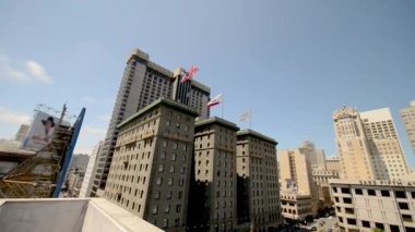 Union Square, San Francisco manzarası, California, ABD. Video 