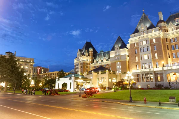 Victoria Canadá Agosto 2017 Empress Hotel Con Parque Urbano Victoria —  Fotos de Stock