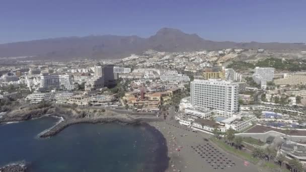 Playa Las Americas Tenerife Veduta Aerea Della Costa — Video Stock