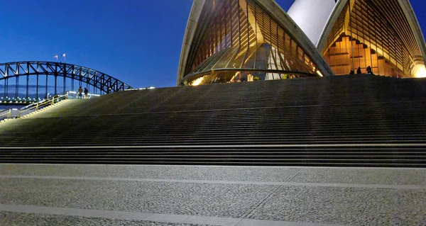 Sydney Harbour Bij Nacht New South Wales Australië — Stockfoto