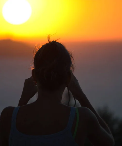 Fotografar Pôr Sol Córsega França — Fotografia de Stock