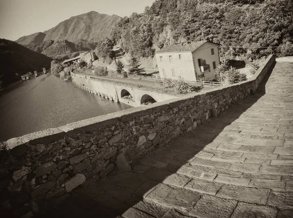 Fisheye View Ponte Del Diavolo Lucca — Stock Photo, Image