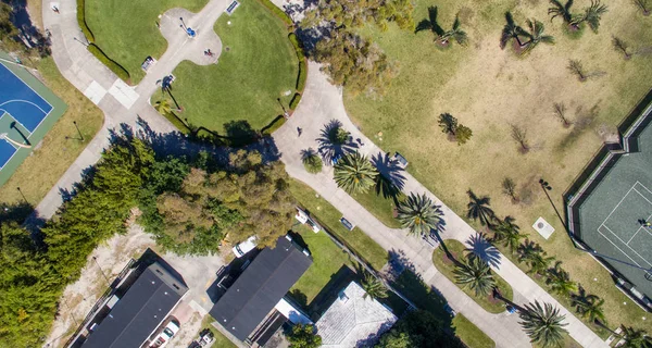 Downward Overhead View City Park — Stock Photo, Image