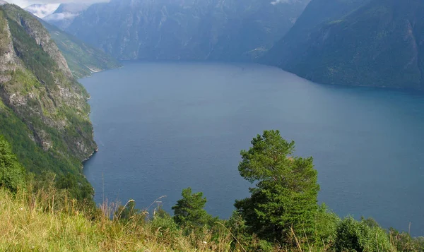 Himmelsfarben Über Dem Geiranger Fjord Norwegen — Stockfoto