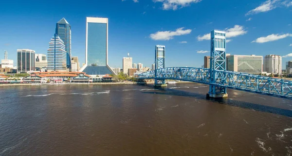 Vue Aérienne Pont Jacksonville Des Toits Floride États Unis — Photo