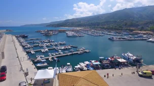 Costa Puerto Tropea Calabria Italia Vídeo — Vídeos de Stock