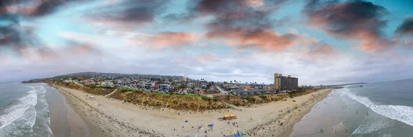 Jolla Palisades Park Letecké Panorama Při Západu Slunce San Diego — Stock fotografie