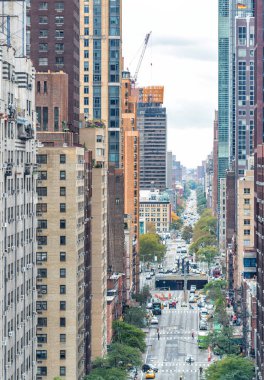 Havadan görünümü New York Manhattan Avenue, New York City.