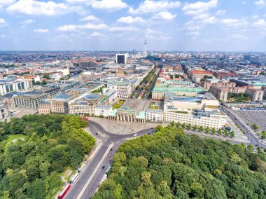 17 Haziran yol ve Berlin manzarası, Almanya havadan görünümü.