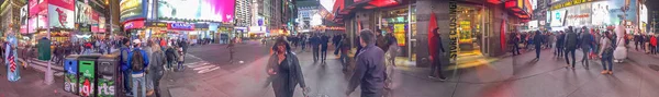 New York City Říjen 2015 Turisté Times Square Noci Panoramatický — Stock fotografie