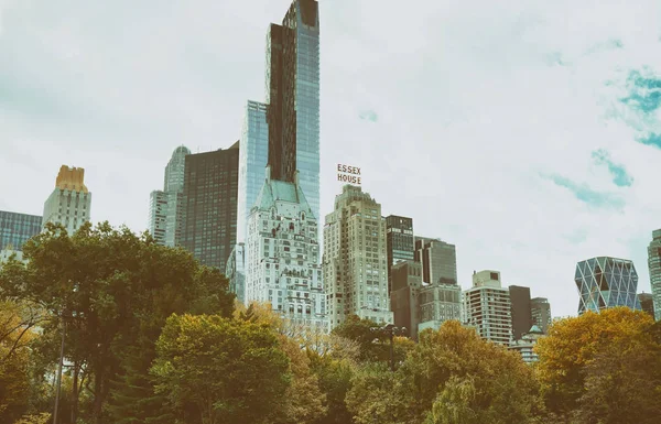 New York City Oktober 2015 Stadssilhuetten Från Park New York — Stockfoto