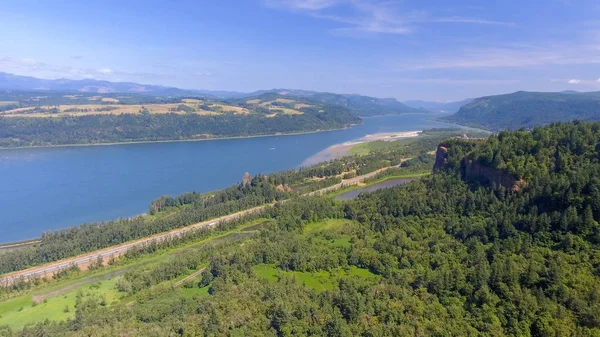 Vista Aérea Del Desfiladero Del Río Columbia Oregon — Foto de Stock