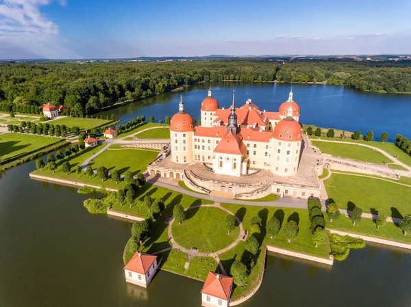 Вид Воздуха Замок Морицбург Германия — стоковое фото