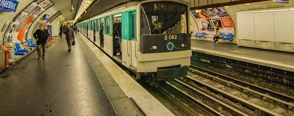 Pařížské Metro Vlak Closeup — Stock fotografie