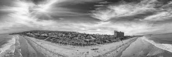 Jolla Palisades Park Luchtfoto Panorama Bij Zonsondergang San Diego — Stockfoto