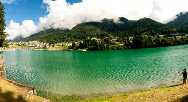 Auronzo Lake Heart Dolomites Italy — Stock Photo, Image