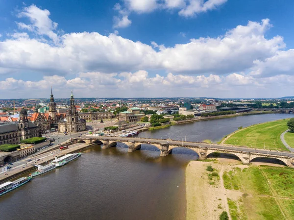 Dresden Almanya Nın Havadan Görünümü — Stok fotoğraf