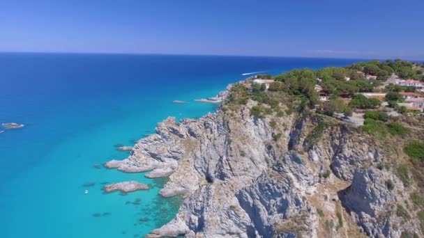 Capo Vaticano, Calábria - Itália. Vista aérea panorâmica incrível o — Vídeo de Stock