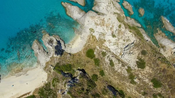 Vista Aérea Aérea Hermosa Costa —  Fotos de Stock