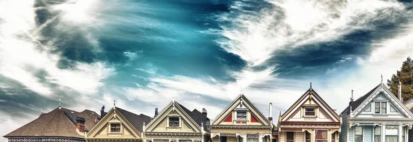 Панорамний Вид Пофарбовані Дами Сан Франциско Заході Каліфорнія — стокове фото